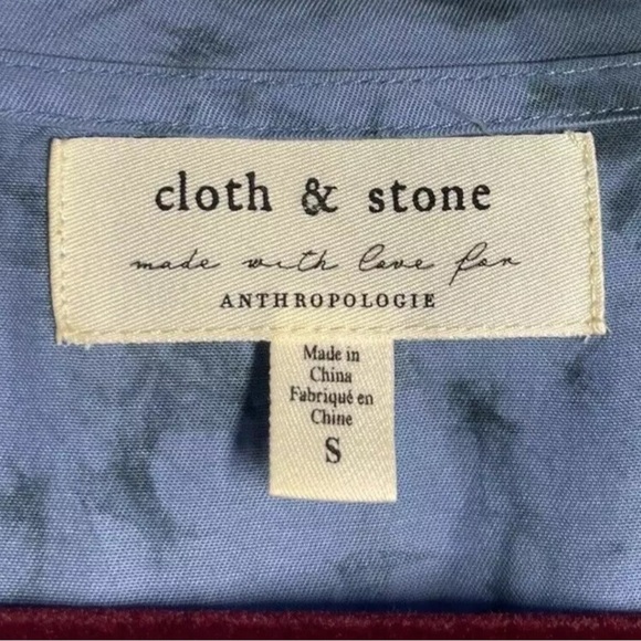 Anthropologie Cloth & Stone Womens Dress Small Liv Tie Front Mini Tie Dye - Picture 7 of 7